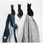 10pcs Random Color Wall Mounted Stainless Steel Cat Shape Hooks Coat Robe Hanging Hook Home Door Clothes Hanger Cat Key Decorative 10pcs Random Color Wall Mounted Stainless Steel Cat Shape Hooks Coat Robe Hanging Hook Home Door Clothes Hanger Cat Key Decorative