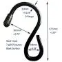 Heavy Duty 9 Gauge Small Hook Elegant Black Metal Steel Wire S Hooks Hanger for Home and Garden Connector, Pack of 20 Heavy Duty 9 Gauge Small Hook Elegant Black Metal Steel Wire S Hooks Hanger for Home and Garden Connector, Pack of 20