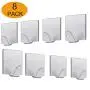 BERERTO Self Adhesive Hooks Heavy Duty 3M Wall Hooks Wall Hangers Without Nails Stick on Hooks for Hanging Towels,Plants,Coats, Backpacks,Purse,Hats, Kitchen Hooks Key Hangers for Wall-8 Packs BERERTO Self Adhesive Hooks Heavy Duty 3M Wall Hooks Wall Hangers Without Nails Stick on Hooks for Hanging Towels,Plants,Coats, Backpacks,Purse,Hats, Kitchen Hooks Key Hangers for Wall-8 Packs