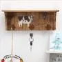Isa Wooden Shelf Retro Cow Pattern Wall Hanging Hanger Clothes Rack Key Rack Debris Hanger Isa Wooden Shelf Retro Cow Pattern Wall Hanging Hanger Clothes Rack Key Rack Debris Hanger