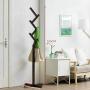 SN Standing Coat Rack Tree Free Creative Wood Hangers 8 Hooks entryway Hall Stand Clothing for Coats, Hats, Scarves, Umbrellas,Clothes Scarves (Color : Black)