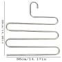 HJYPYJ Magic Hanger,Type s Multi-Layer Storage Magical Hangers,Stainless Steel Multifunction Trouser Hangers,Space-Saving Organizer Hangers, Not Easily Deformed/Silver / 2 pcs