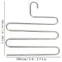 HJYPYJ Magic Hanger,Type s Multi-Layer Storage Magical Hangers,Stainless Steel Multifunction Trouser Hangers,Space-Saving Organizer Hangers, Not Easily Deformed/Silver / 2 pcs