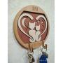 Hanging Holder fo Keys or Dog Leashes, Key Hanger for Wall, Hooks for Key, Entryway Key Hook Wall Mounted Organizer, Wall Wood Holder for Keys.