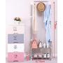 WZP Household Coat Rack Hall Floor Rack Bedroom Multi-Purpose Clothes Rack Simple Living Room Stainless Steel Hanger Modern
