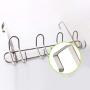 Leoie Nail Free Door Back Iron Hanger for Clothes Towel Hats Storage