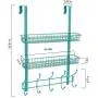 Coat Rack, MILIJIA Over The Door Hanger with Mesh Basket, Detachable Storage Shelf for Towels, Hats, Handbags, Coats (Tiffany Blue-2 Layer) Coat Rack, MILIJIA Over The Door Hanger with Mesh Basket, Detachable Storage Shelf for Towels, Hats, Handbags, Coats (Tiffany Blue-2 Layer)