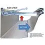 Quick Screw 6" inch Aluminum Hidden Rain Gutter Bracket Hook Clip Style Hangers with pre Inserted 3" Long ?" hex Head self Drilling Screw (40 Per Package) Quick Screw 6" inch Aluminum Hidden Rain Gutter Bracket Hook Clip Style Hangers with pre Inserted 3" Long ?" hex Head self Drilling Screw (40 Per Package)