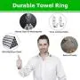 Towel Ring, Hand Towel Holder Ring Hanger for Bathroom Kitchen, Round Towel Rack Hook Rings with Wall Mounted Hardware, Silver Rustproof Polished 304 Stainless Steel (2 Pack, Drill Needed) Towel Ring, Hand Towel Holder Ring Hanger for Bathroom Kitchen, Round Towel Rack Hook Rings with Wall Mounted Hardware, Silver Rustproof Polished 304 Stainless Steel (2 Pack, Drill Needed)