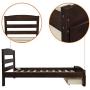 Merax. WF186776 Platform Twin Bed Wood Frame with Storage/Headboard/Wooden Slat Support (Espresso)