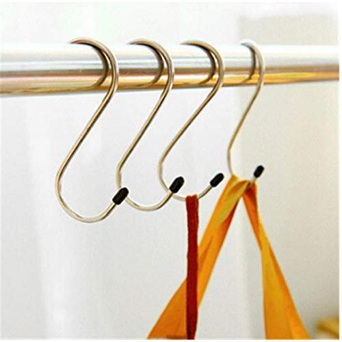 20Pcs Powerful S Shape Clothes Hanger Kitchen Bathroom Door Hangers Hooks Laundry Storage Racks Space Saving Random Color