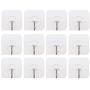 Dayree 12pcs 22Lb Adhesive Wall Hooks Heavy Duty Plastic Sticky Hangers Nail Free Ultra Strong Waterproof Removable Hanger Home Office Bathroom Suitable on Glass, Wood, Granite, Ceramic