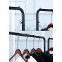XIAOLONG Simple Coat Rack Floor Hangers Living Room Clothing Store Clothes Rack Creative Fashion Belt Wheel Floor Hanger