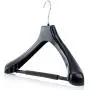 HANGERWORLD 5 Black 19.7inch Plastic Coat Clothes Garment Pant Skirt Bar Hangers 1.96inch Broad Shoulder Support HANGERWORLD 5 Black 19.7inch Plastic Coat Clothes Garment Pant Skirt Bar Hangers 1.96inch Broad Shoulder Support