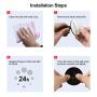 YAKAON Heavy Duty Adhesive Hooks, [4 Pack] Durable 304 Stainless Steel Wall Hangers, Waterproof Rustproof Oil Proof for Kitchen, Bathrooms, Doors, Office, Closet-Black