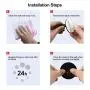 YAKAON Heavy Duty Adhesive Hooks, [4 Pack] Durable 304 Stainless Steel Wall Hangers, Waterproof Rustproof Oil Proof for Kitchen, Bathrooms, Doors, Office, Closet-Black