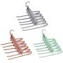 5 in 1 Multi-Functional Pant Rack Shelves Space Safer Stainless Steel Magic Wardrobe Clothing Hangers for Clothes Rack 5pcs Random Color