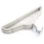 Yuucin 10pcs 450.524.5 Plastic Flocking Clothes Hangers INon Slip & Space-Saving vory White