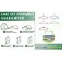 Standing Clothes Hanger Stacker Holder, 2 pcs Drying Rack Caddy Premium Grade PP for Tidier Laundry Room Closet Organizer, Large Capacity Hold Up to 30 Hangers with Manual for Installation