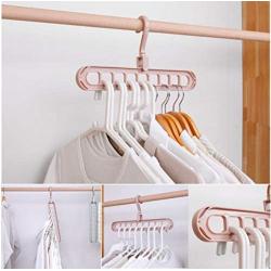 Multi-Function Space Saver Wonder Magic Clothes Hanger Closet Racks Organizer Wardrobe Coat Dress Hooks 10pcs Random Color