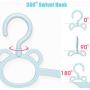 Topwon Kids Clothes Hanger Set Bear Cartoon Shaped 5 Pieces Great for Babies, Kids, and Children’s Clothing (Blue)