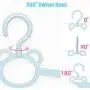Topwon Kids Clothes Hanger Set Bear Cartoon Shaped 5 Pieces Great for Babies, Kids, and Children’s Clothing (Blue)