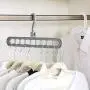 April-beautiful-life store Multi Port Support Circle Clothes Hanger Clothes Drying Racks Multifunction Plastic Scarf Clothes Hanger Hangers Storage Rack,Pink