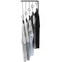 MyGift Wall Mounted Set of 3 Garment Racks, 5 Ring Clothing Organizers, Black