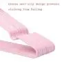 Yijiang Beautiful and Lightweight 40 Pack Metal Non-Slip Hangers Ultra Thin Space Saving Rubber Coated Metal Hangers Groove Design Clothes Rack (Color : Pink)