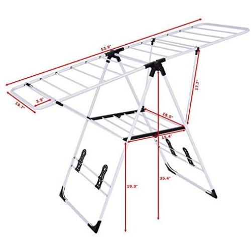 Laundry clothes storage drying rack portable folding dryer hanger heavy duty portable & multi-functional clothes rack