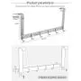 Over The Door Hook, FLE SUS304 Stainless Steel Heavy-Duty Hanger Rack for Coat, Towel, Bag, Robe - 6 Hooks Over The Door Hook, FLE SUS304 Stainless Steel Heavy-Duty Hanger Rack for Coat, Towel, Bag, Robe - 6 Hooks
