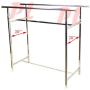 Double Parallel Bar Adjustable Clothing Garment Retail Display Rack Rail Bar Clothes Hanger