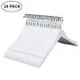 Amber Home Solid Gugertree Wooden Shirt and Dress Clothes Hangers with Chrome Hook, White Smooth Finished 24 Pack (White 24) Amber Home Solid Gugertree Wooden Shirt and Dress Clothes Hangers with Chrome Hook, White Smooth Finished 24 Pack (White 24)