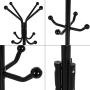 Evokem Metal Coat Hat Rack Tree Stand Clothes Hanger Hooks Umbrella Holder for Home Office