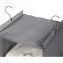 MAX Houser 4-Shelf Hanging Closet Organizer,Space Saver,Cloth Hanging Shelves with 2 Side Pockets,Foldable