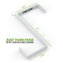 Over The Door Hook Fitting Two Sized Doors, from Unjumbly - 4 Pack - Sturdy Metal Reversible Over Door Hooks (White)
