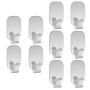 Luxspire 10PACK Self Adhesive Hook Kitchen Bathroom Wall Door 304 Stainless Steel Stick Holder Hanger Brushed Finish