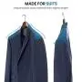 yagaga 6 Pcs Wide Shoulder Wooden Hangers with Non Slip Pants Bar for Coat Clothes Dress Suit