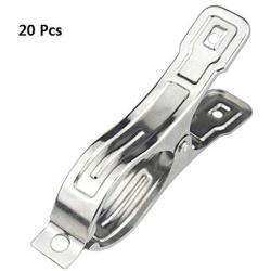 TANK-CN 20 Pcs Stainless Steel Clothes Pins Pegs Laundry Hanger Clamps Quilt Towel Clips with Windproof Hole for Clothesline Sunbed