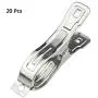 TANK-CN 20 Pcs Stainless Steel Clothes Pins Pegs Laundry Hanger Clamps Quilt Towel Clips with Windproof Hole for Clothesline Sunbed TANK-CN 20 Pcs Stainless Steel Clothes Pins Pegs Laundry Hanger Clamps Quilt Towel Clips with Windproof Hole for Clothesline Sunbed