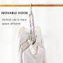 Makife Space Saving Hangers 10 Pack Multi-Purpose Plastic Magic Hangers Closet Clothes Organizer Wardrobe Gray