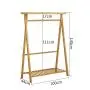 ZHHL Wooden Coat Rack,Coat Hangers Bamboo Bedroom Mobile Hanger Multifunction Hanging Clothes Rack [4 Size Optional] (Size : 100CM)