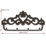 Comfify Decorative Cast Iron Wall Hook Rack - Vintage Design Hanger with 4 Hooks - for Coats, Hats, Keys, Towels, Clothes, Aprons etc |Wall Mounted - 12.25 x 5.75- with Screws and Anchors