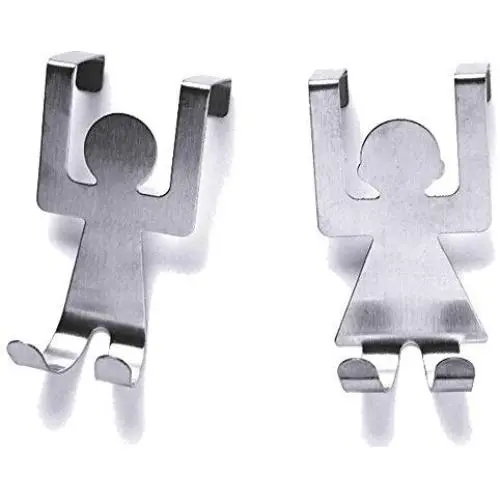 CAIYCAI 2Pcs Stainless Steel Over Door Tableware Hooks Kitchen Cabinet Drawer Clothes Holder Hanger Home Storage CAIYCAI 2Pcs Stainless Steel Over Door Tableware Hooks Kitchen Cabinet Drawer Clothes Holder Hanger Home Storage
