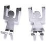 CAIYCAI 2Pcs Stainless Steel Over Door Tableware Hooks Kitchen Cabinet Drawer Clothes Holder Hanger Home Storage