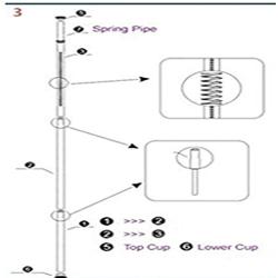 Sylbillionair Portable Indoor Garment Rack Tools Free DIY Coat Hanger Clothes Wardrobe 4 Poles