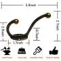 Heavy Duty Dual Coat Hooks 10 Pack Wall Mounted Hooks Metal Hooks Dual Robe Hook Rustic Hooks Retro Double Hooks Coat Hanger and Screws for Coat/Backpack/Bag/Towel/Key/Cap (Bronze 10 Pack) Heavy Duty Dual Coat Hooks 10 Pack Wall Mounted Hooks Metal Hooks Dual Robe Hook Rustic Hooks Retro Double Hooks Coat Hanger and Screws for Coat/Backpack/Bag/Towel/Key/Cap (Bronze 10 Pack)
