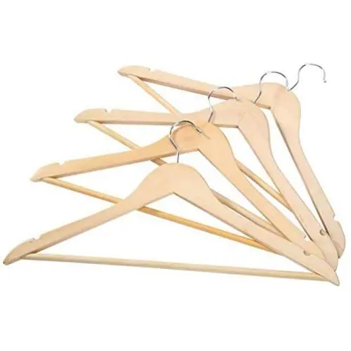 5 Pcs Wooden Adult Clothes Hangers for Jeans Pants Coat Hanger Home Storage Holder Dress Long Racks 5 Pcs Wooden Adult Clothes Hangers for Jeans Pants Coat Hanger Home Storage Holder Dress Long Racks