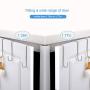 Anytin Over The Door Hook Adjustable 4 Pack Fitting The Doors from 1.38 inch to 1.77 inch Thick in Width - Sturdy Metal Over Door Hanger for Hanging Clothes, Towels, Coats