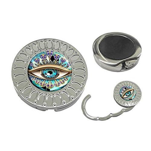 Sonva Purse Hanger Folding Handbag Hook - Evil Eye Table Hook Folding Bag Desk Hanger Foldable Holder